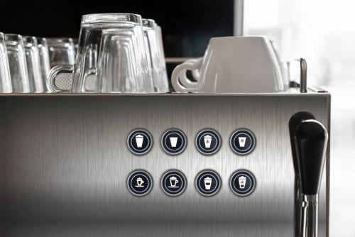 Tasti LED macchina caffè