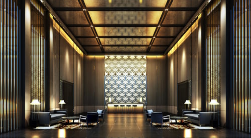Illuminazione hall hotel
